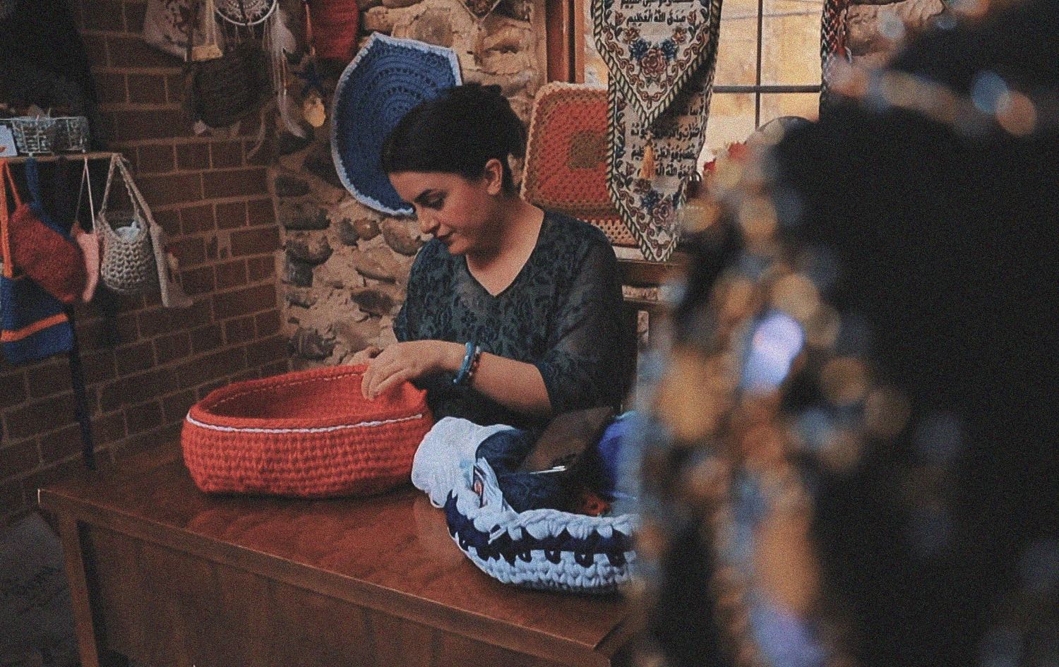 Kurdish women sell traditional handicrafts, items at Zakho historical bazaar