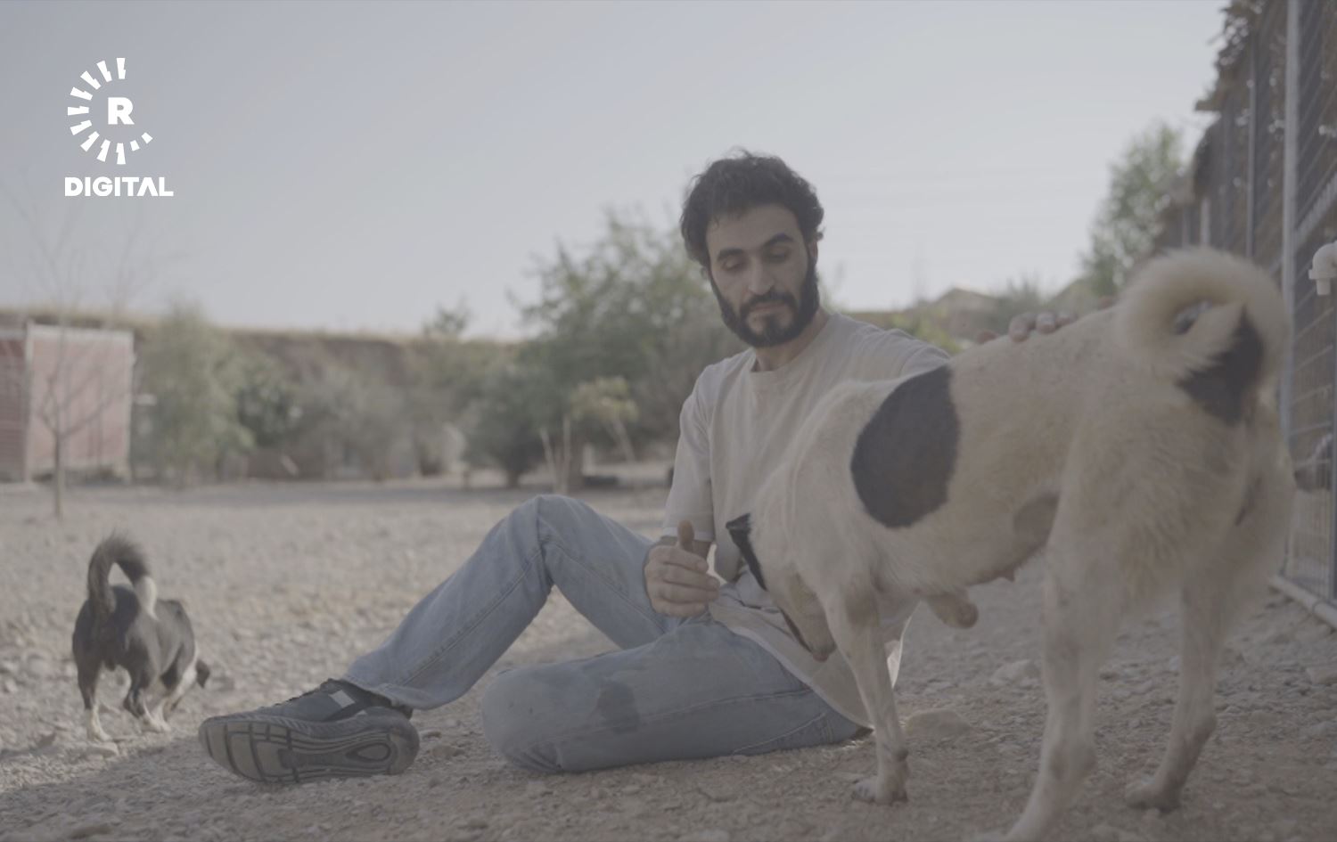 رێشان حەمۆ لە دیمەنێکی فیلمی 'خۆشەویستی لە سەردەمی کۆرۆنا'