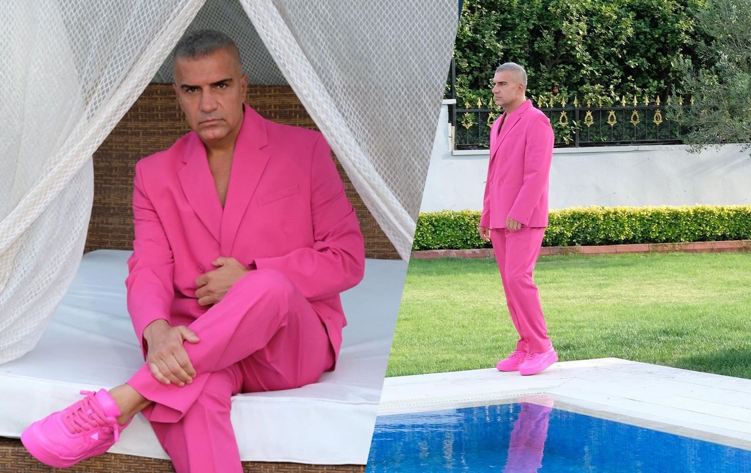 Berdan Mardini'nin pembe giyinerek verdiği pozlar gündem olmuştu