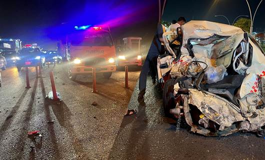بعض اثار حادث السير على طريق اربيل- كويسنجق