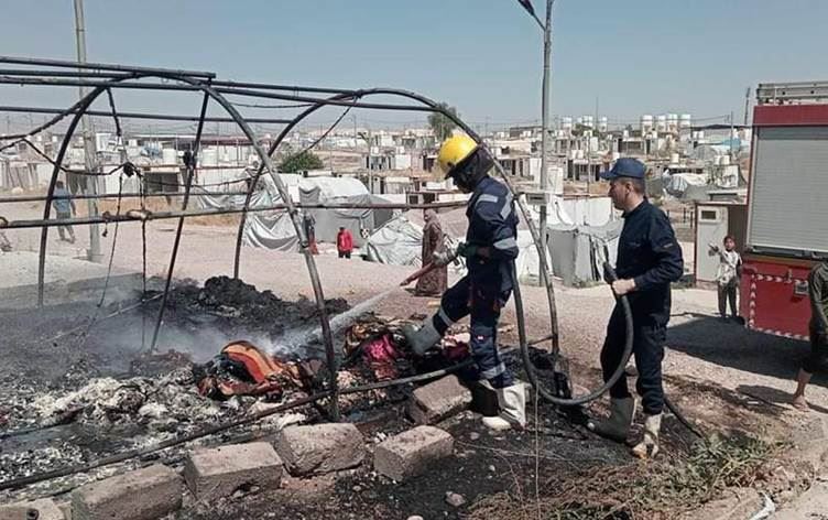 Dîmenên piştî kontrolkirina agir