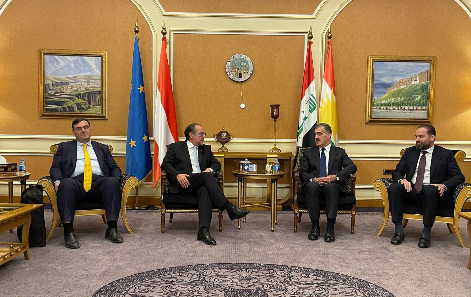  Avusturya Dışişleri Bakanı Alexander Schallenberg Erbil’e geldi