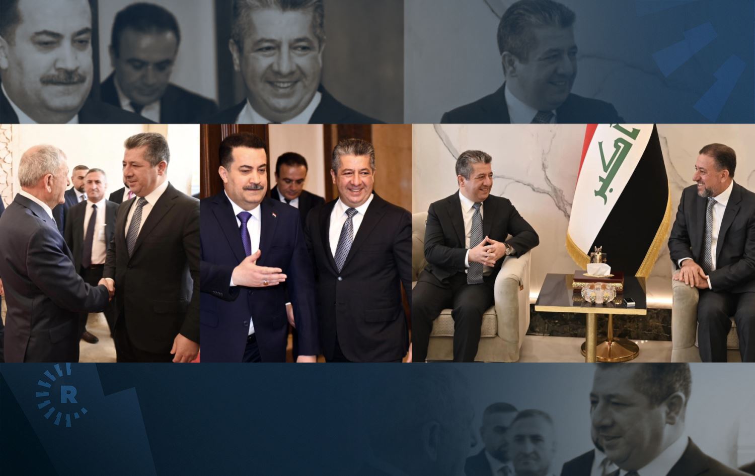 کۆبوونەوەی شاندی هەرێمی کوردستان لەگەڵ سەرۆککۆمار، سەرۆکوەزیران و سەرۆکی هاوپەیمانیی سەرەوەریی سوننە