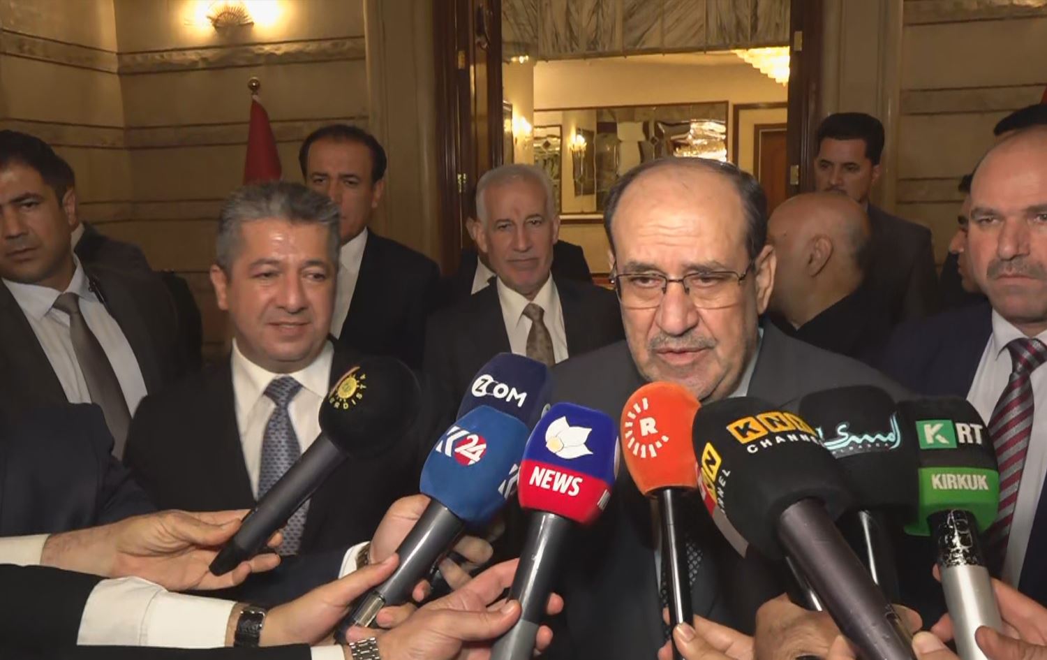 کۆنفڕانسی رۆژنامەڤانیی نووری مالیکی. 