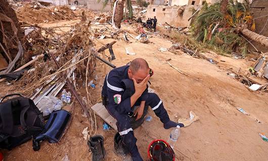 Felaket Sonrası Derne'den bir kare. / AFP