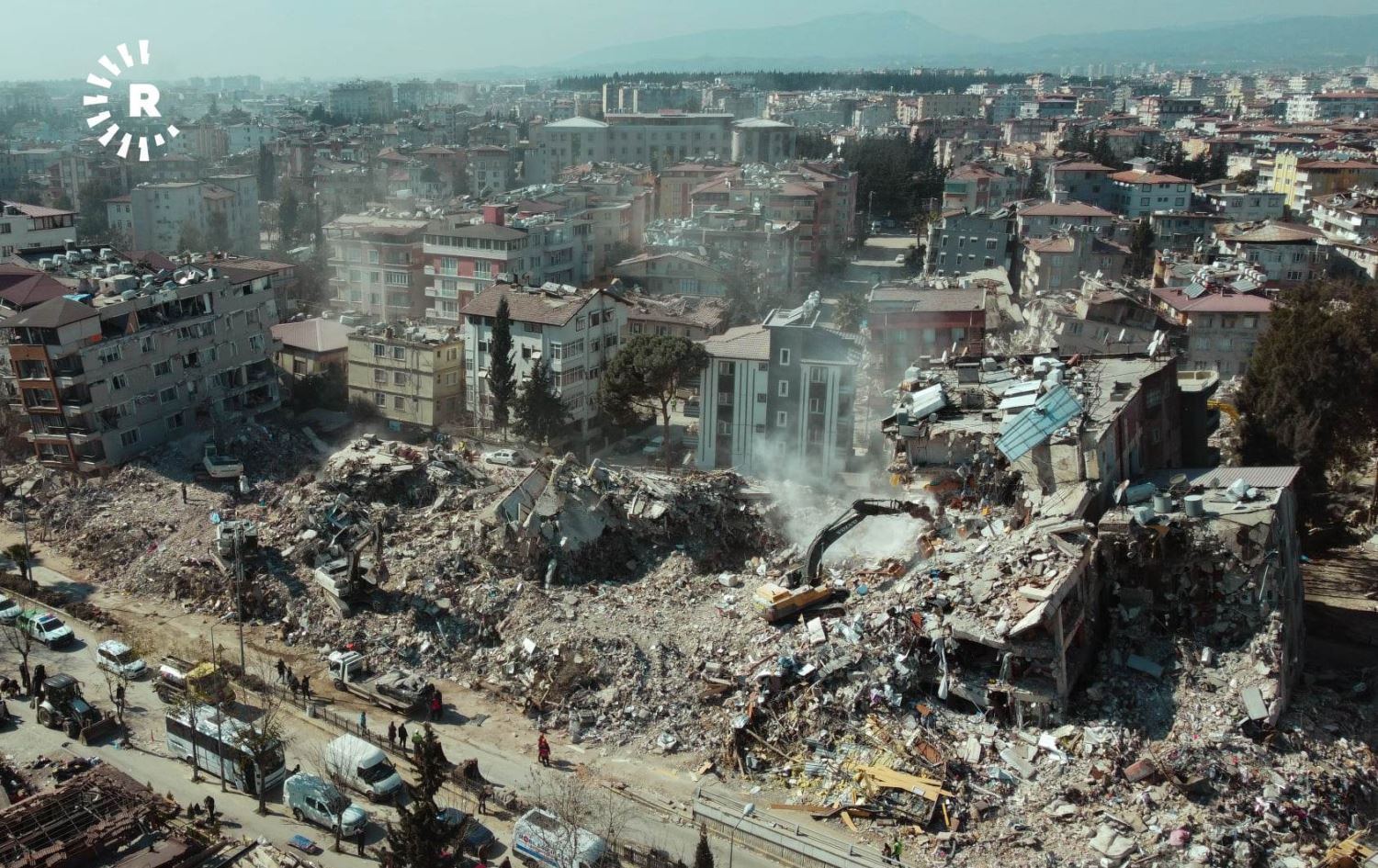 دیمەنێکی شاری هاتای لەدوای بوومەلەرزەکەی مانگی شوبات، وێنە: بڵند تاهیر - رووداو 