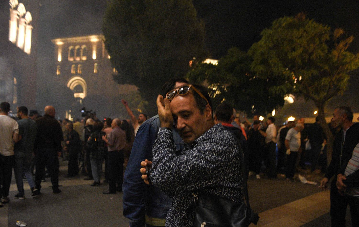 Erivan'da protesto gösrerisi yapıldı. / AFP