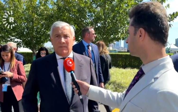 İtalya Dışişleri Bakanı Antonio Tajani, Rûdaw muhabiri Diyar Kurda’ya konuştu