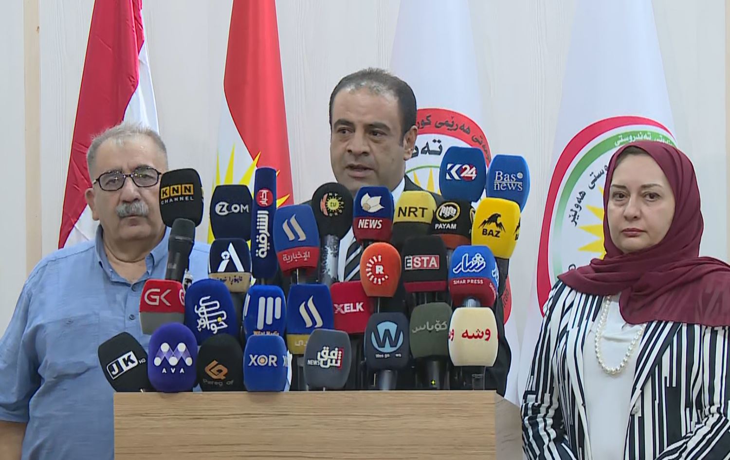 کاتی کۆنگرە رۆژنامەڤانییەکە. وێنە: رووداو