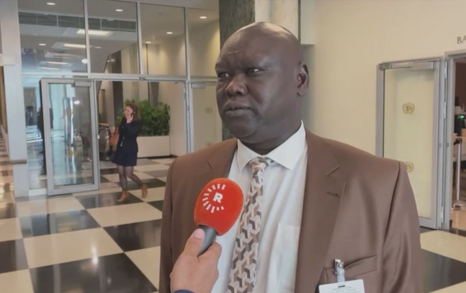 ستێفان پار کۆل، وەزیری ئاشتەوایی سوودانی باشوور لە نیویۆرک قسە بۆ رووداو دەکات. 