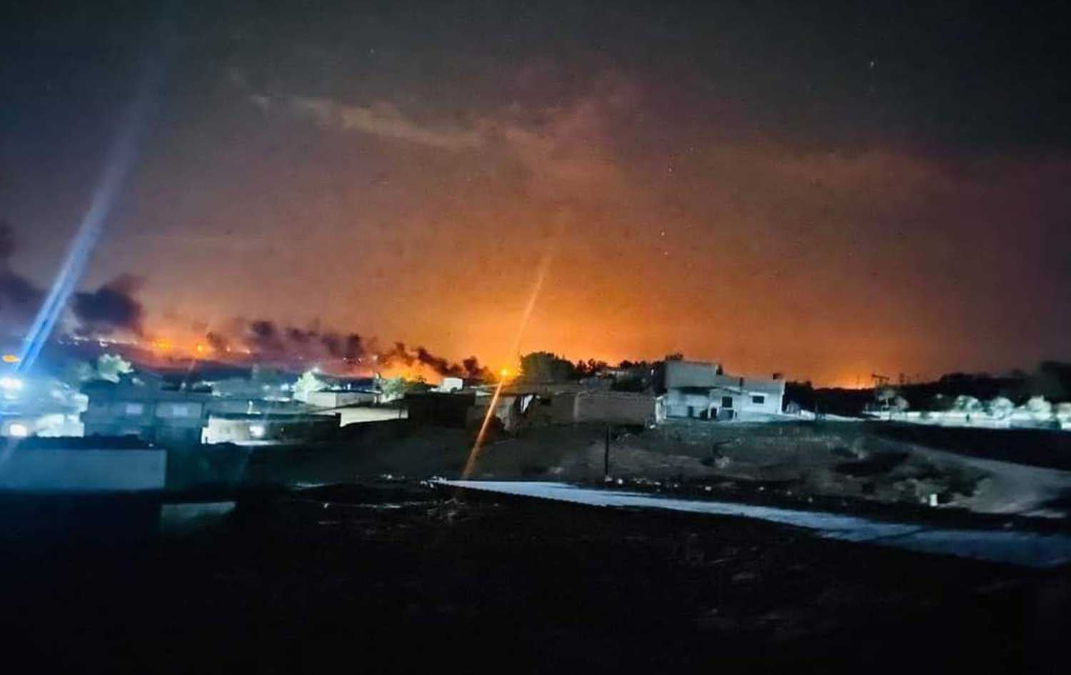 دیمەنێکی بۆردوومانەکانی تورکیا لە رۆژئاوای کوردستان