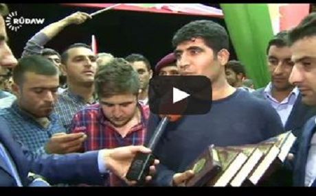 Li ser rêya Kobaniyê Quran diyariyî pêşmerge kirin