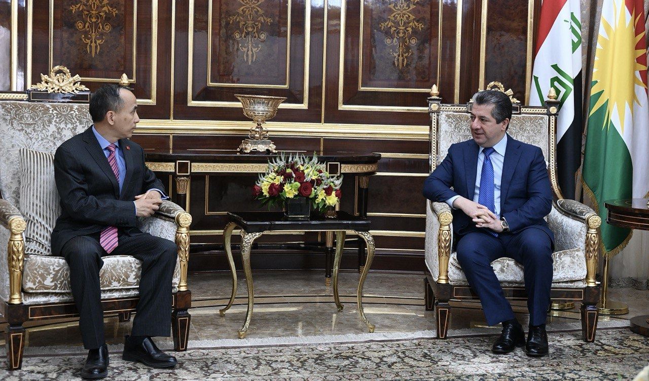  پێشوازی مەسرور بارزانی، سەرۆکوەزیرانی هەرێمی کوردستان لە کۆنسۆڵی نوێی چین 