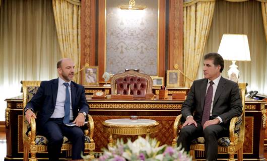 نيجيرفان بارزاني مع السفير البلجيكي لدى العراق