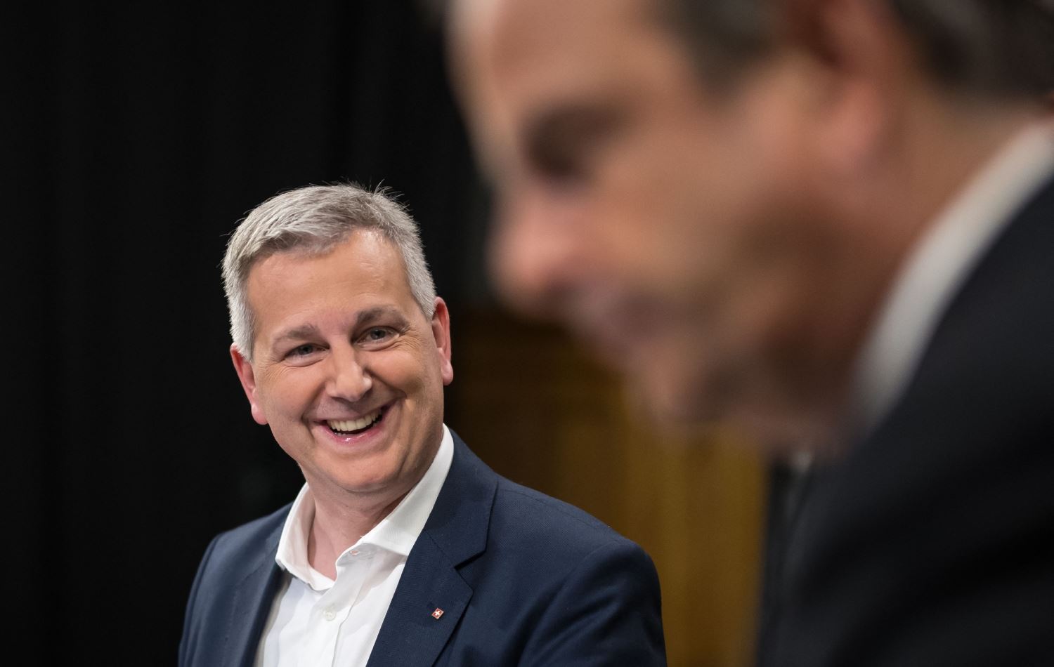  مارکۆ چێسە، رابەری پارتی گەلی سویسرا، وێنە: Fabrice COFFRINI / AFP