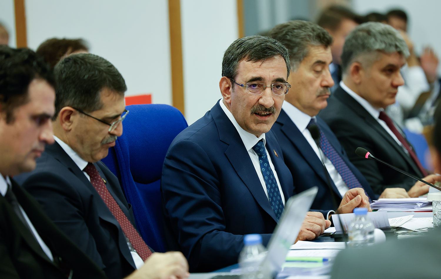 Plan ve Bütçe Komisyonuna Türkiye Cumhurbaşkanı Yardımcısı Cevdet Yılmaz da katıldı. / AA