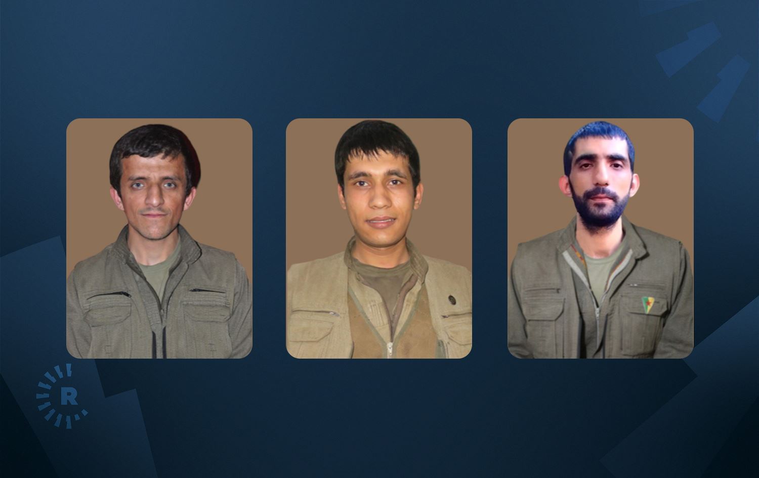 وێنەی سێ گەریلاکەی پەکەکە