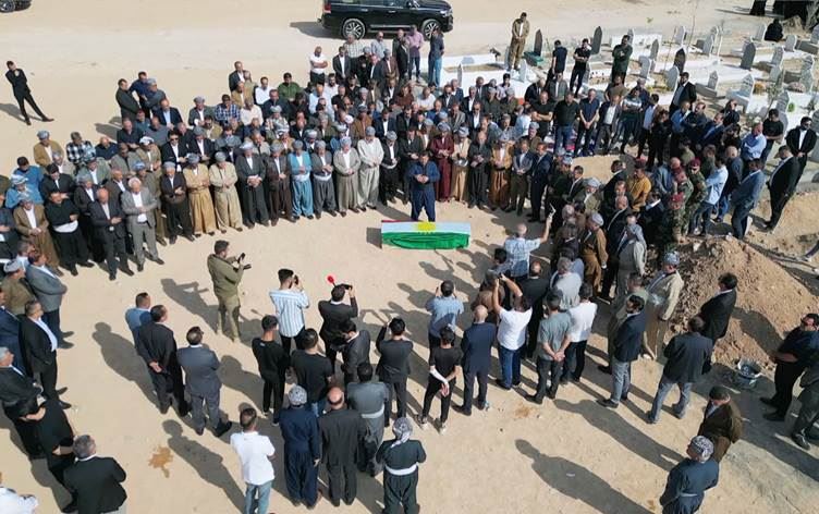 Şehit Peşmergenin defin töreni