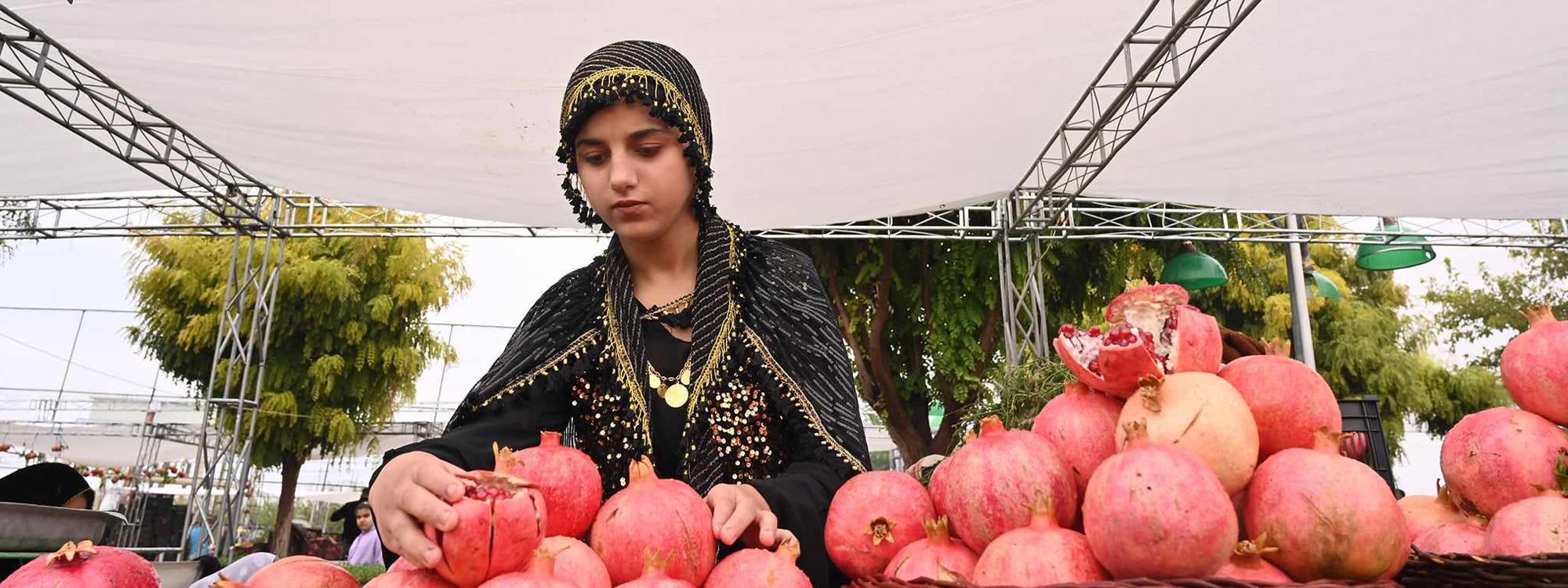 بە وێنە؛ فێستیڤاڵی هەنار و پاییزی هەڵەبجە