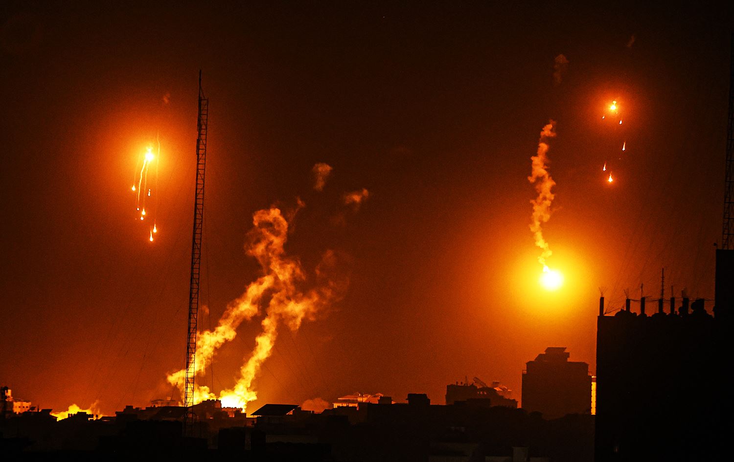 Bombebarana Îsraîlê ya li Xezeyê/Wêne: AA