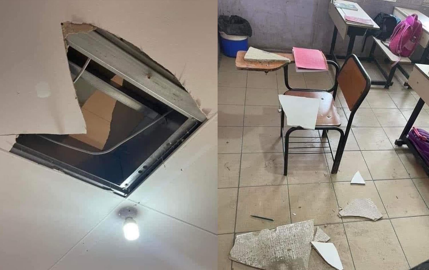 سقوط جزء من سقف بمدرسة في الديوانية يتسبب باصابات