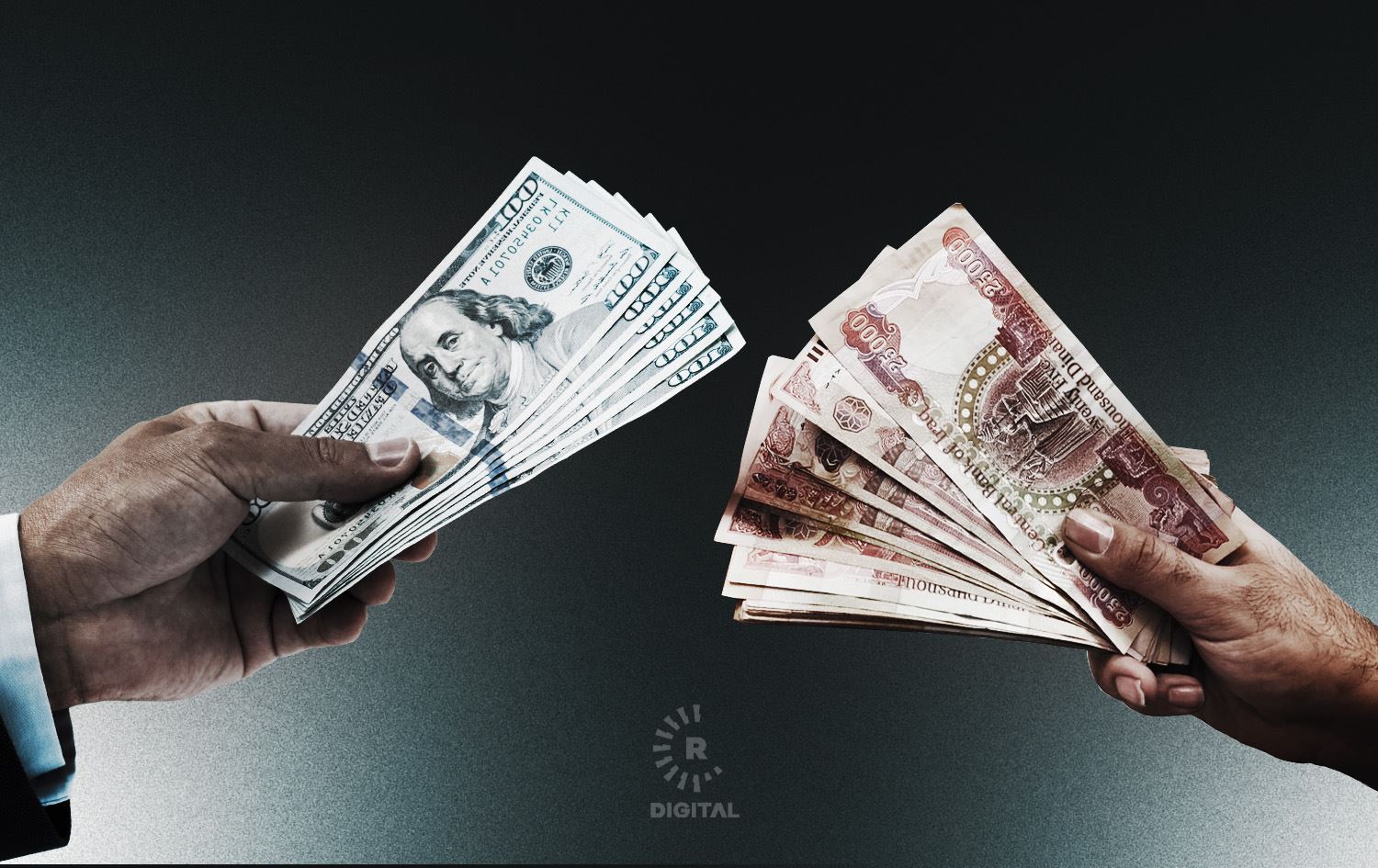 بەهای دینار بەرزبووەوە؛ 100 دۆلار بە 156 هەزار و 750 دینارە