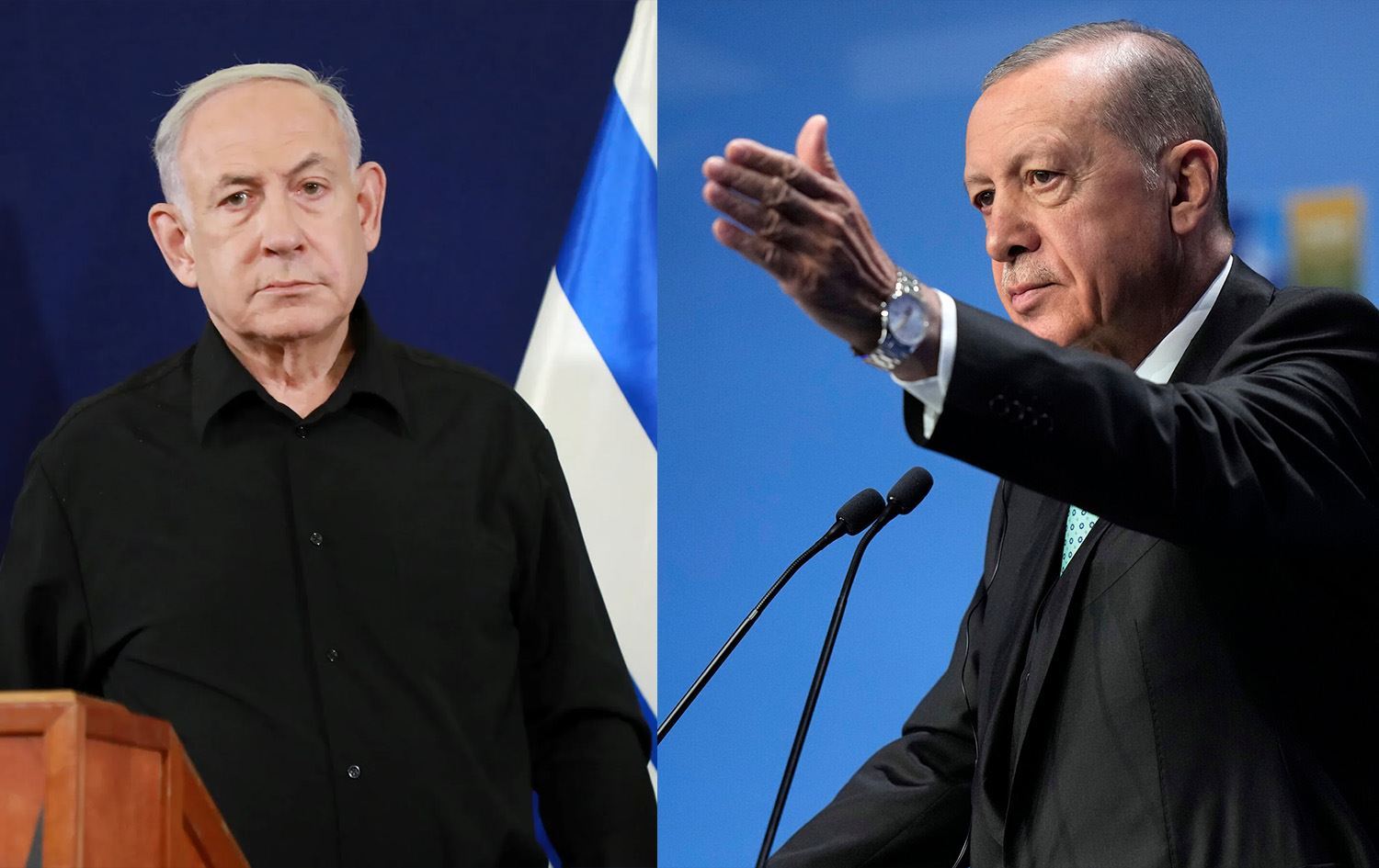 سەرۆککۆماری تورکیا و سەرۆکوەزیرانی ئیسرائیل