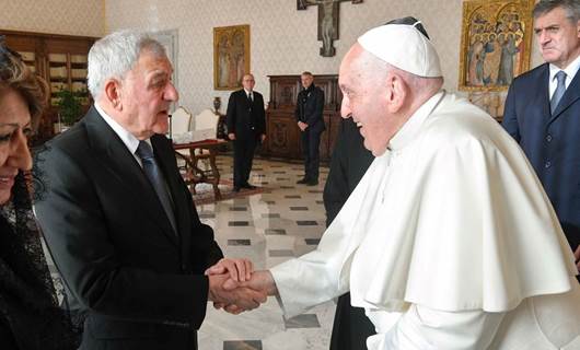 البابا فرنسيس والرئيس العراقي في الفاتيكان 