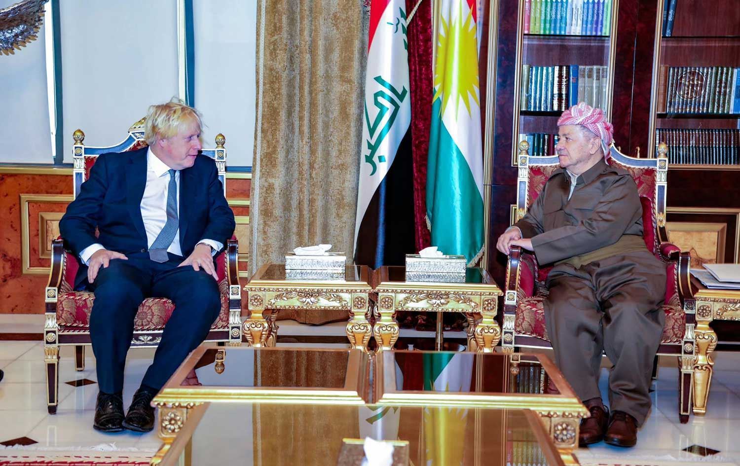 Serok Mesûd Barzanî serokwezîrê berê yê Brîtanyayê Borîs Johnson qebûl kir
