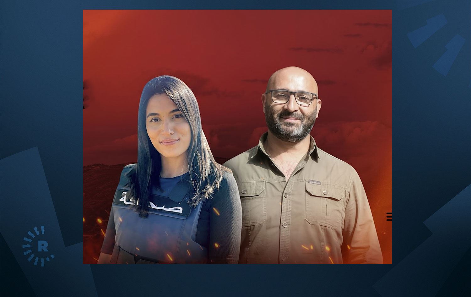 Farah Omar ve kameraman Rabih al-Maamari / Foto: Al-Mayadeen