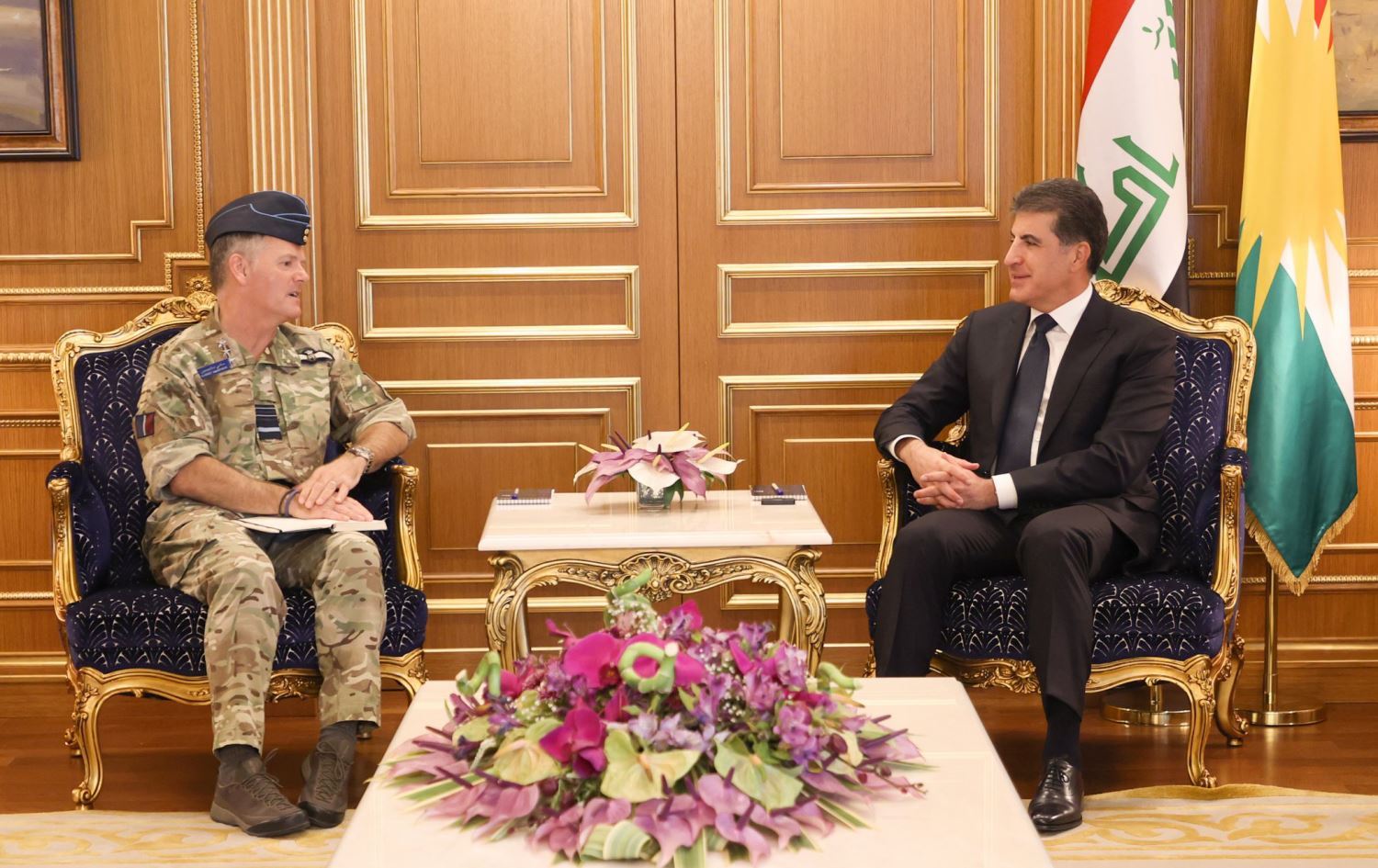 Başkan Neçirvan Barzani & İngiliz askeri danışman Mareşal Martin Sammy Sampson