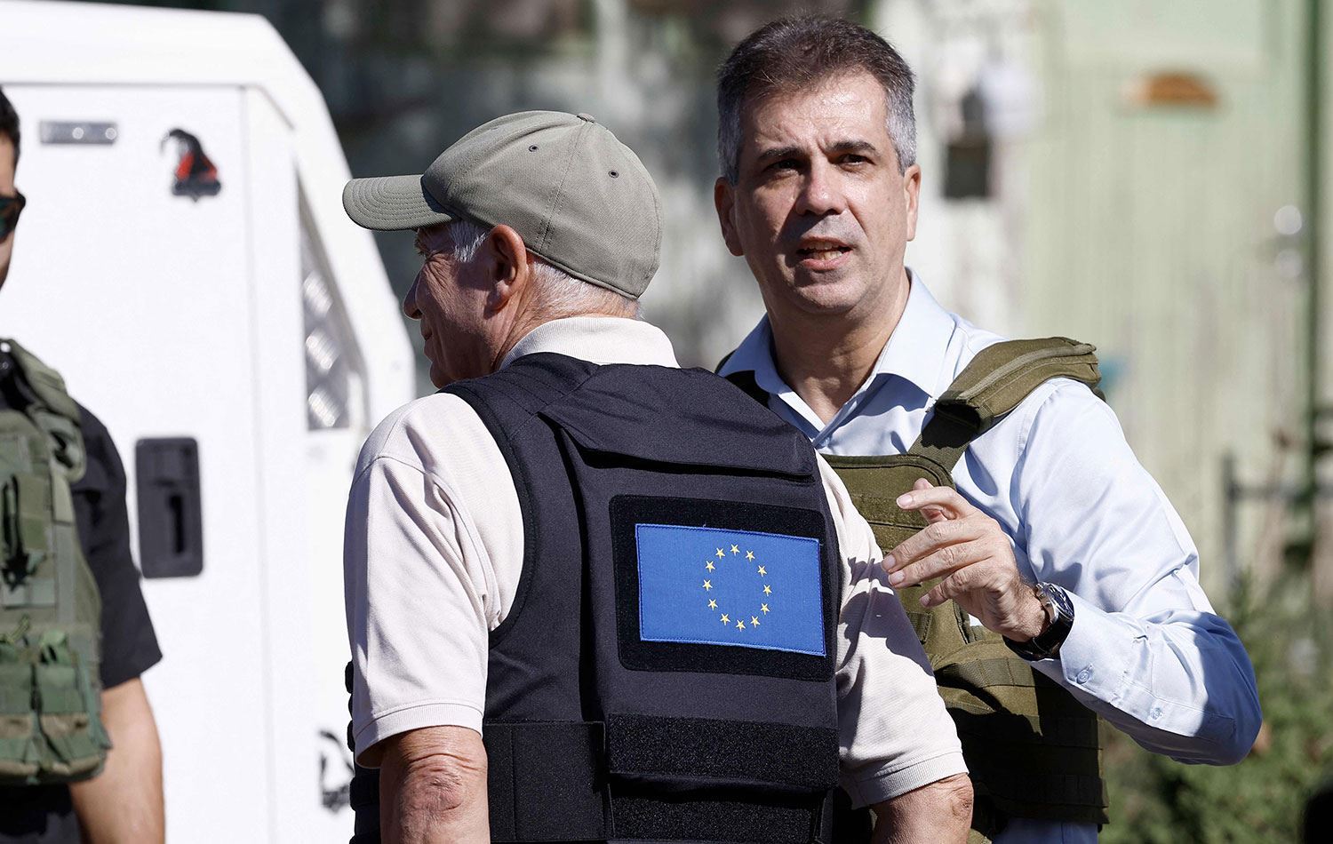 Wezîrê Karên Derve yê Îsraîlê Eli Cohen li Xezeyê / Wêne: AFP