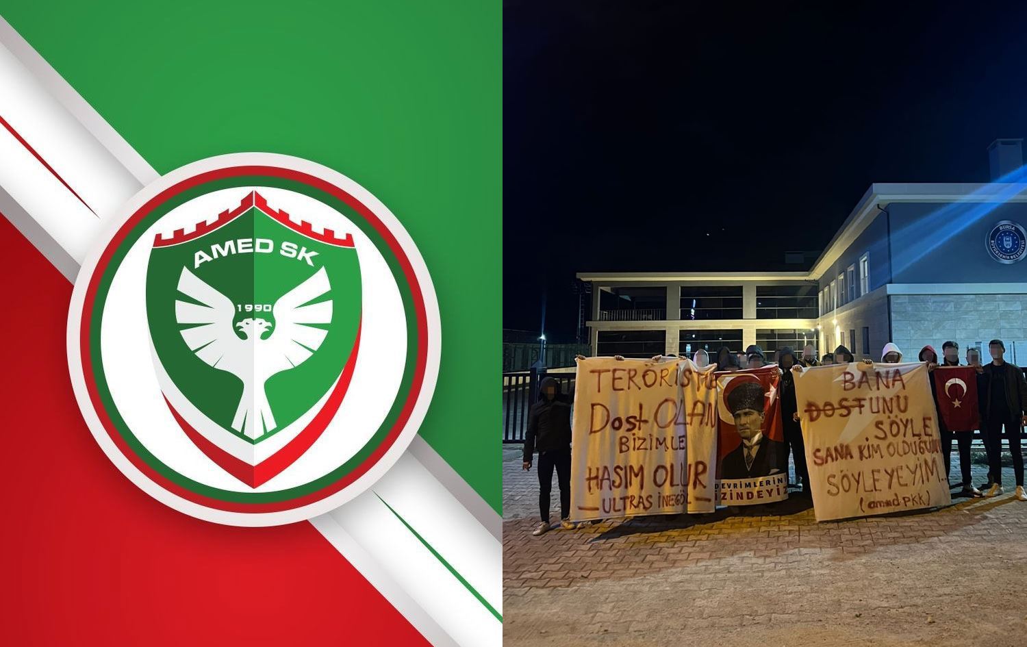 Logayo Amedsporê û aligirên Înegolsporê/Wêne: Torên civakî