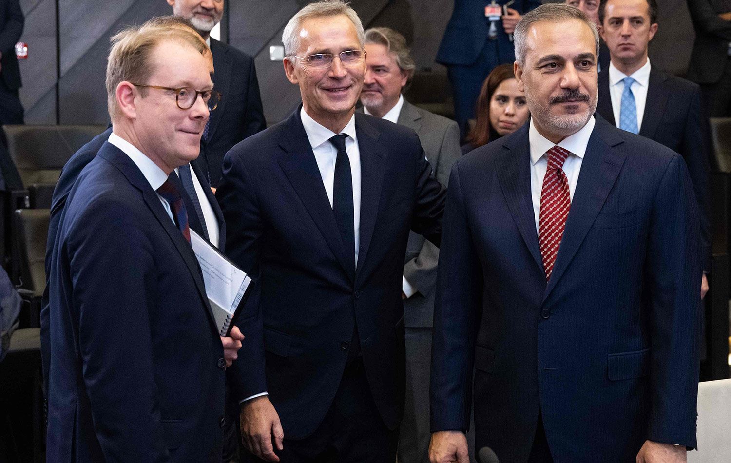 Hakan Fidan, İsveç Dışişleri Bakanı ve NATO Genel Sekreteri ile de bir araya geldi. / AFP