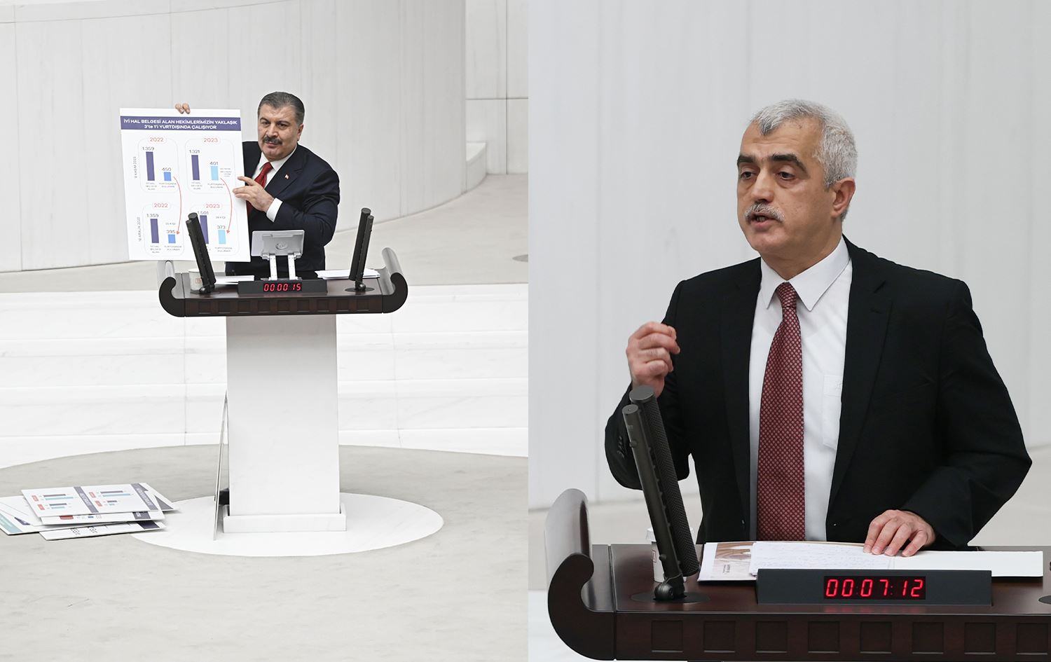 Fahrettîn Koca û Omer Farûk Gergerlîoglu /Wêne: AA