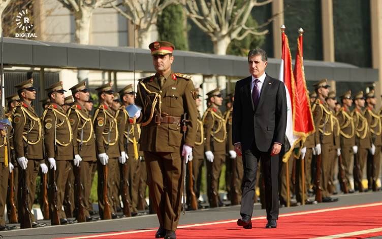 Nêçîrvan Barzanî beşdarî merasîmê bû / Wêne: Serokatiya Herêma Kurdistanê