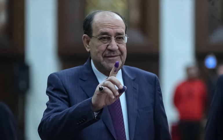 Nouri al-Maliki after casting his vote in Baghdad. Photo: Iraqi state media