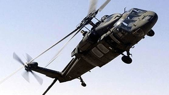 Irak ordusuna ait bir helikopter düştü