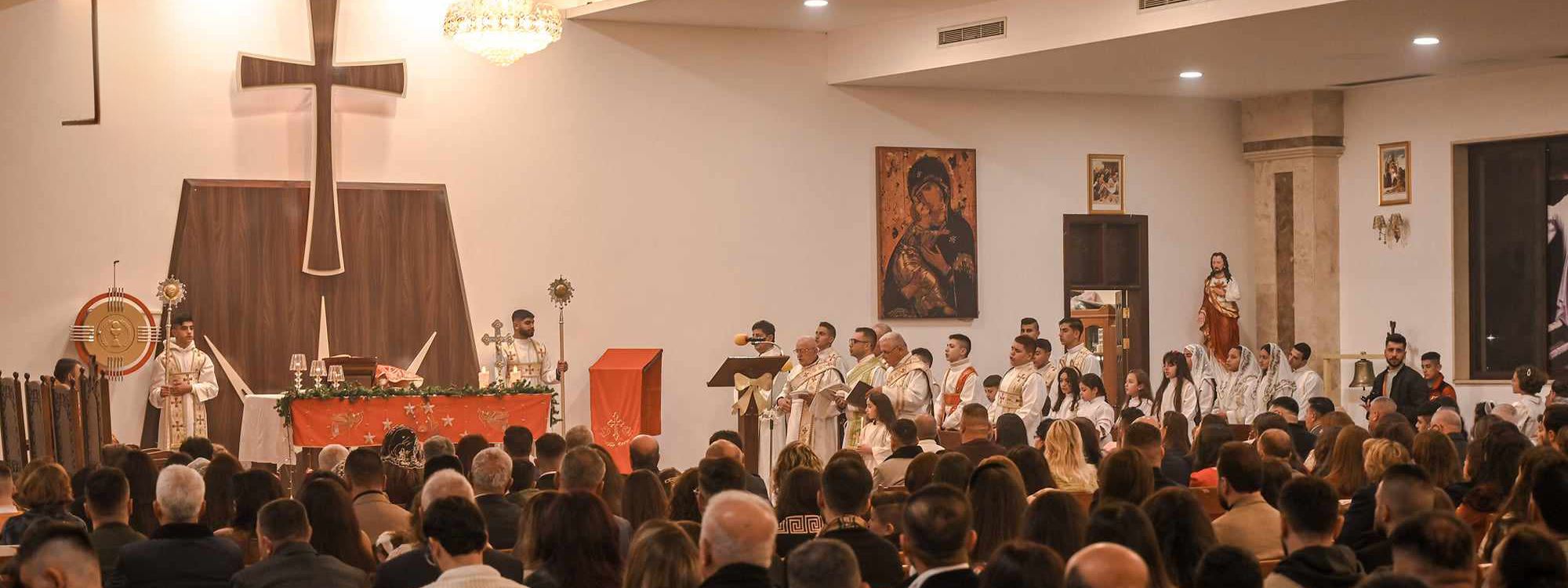 نوێژ و نزای کریستیانەکان بەبۆنەی کریسمس لە عەنکاوەی هەولێر