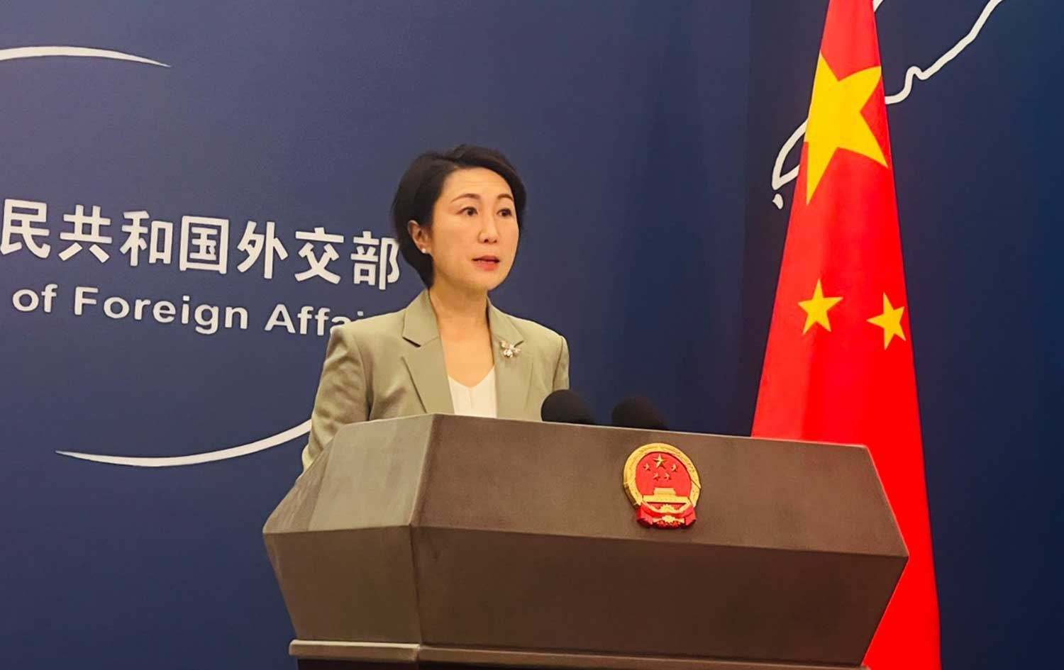 Berdevka Wezareta Karên Derve ya Çînê Mao Ning / Wêne: Rûdaw