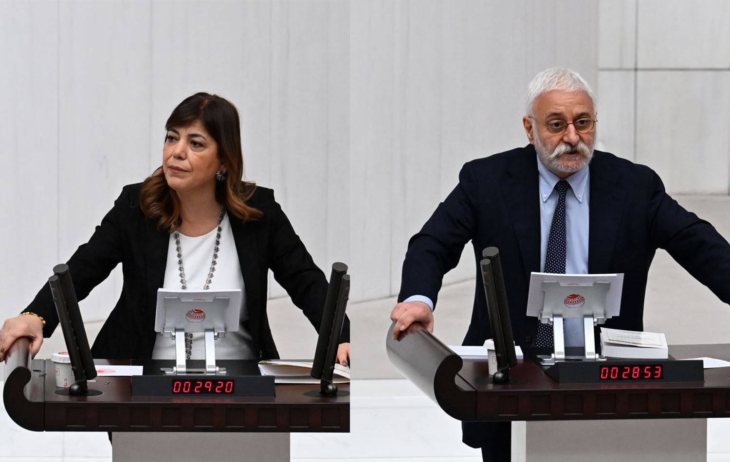 Meral Danış Beştaş ve Saruhan Oluç Meclis'te konuştu. / AA
