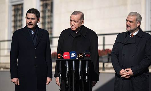 Erdogan roja înê li Stenbolê piştî nimêja Înê derbarê mijarên di rojevê de daxuyaniyek da çapemeniyê/Wêne: AA