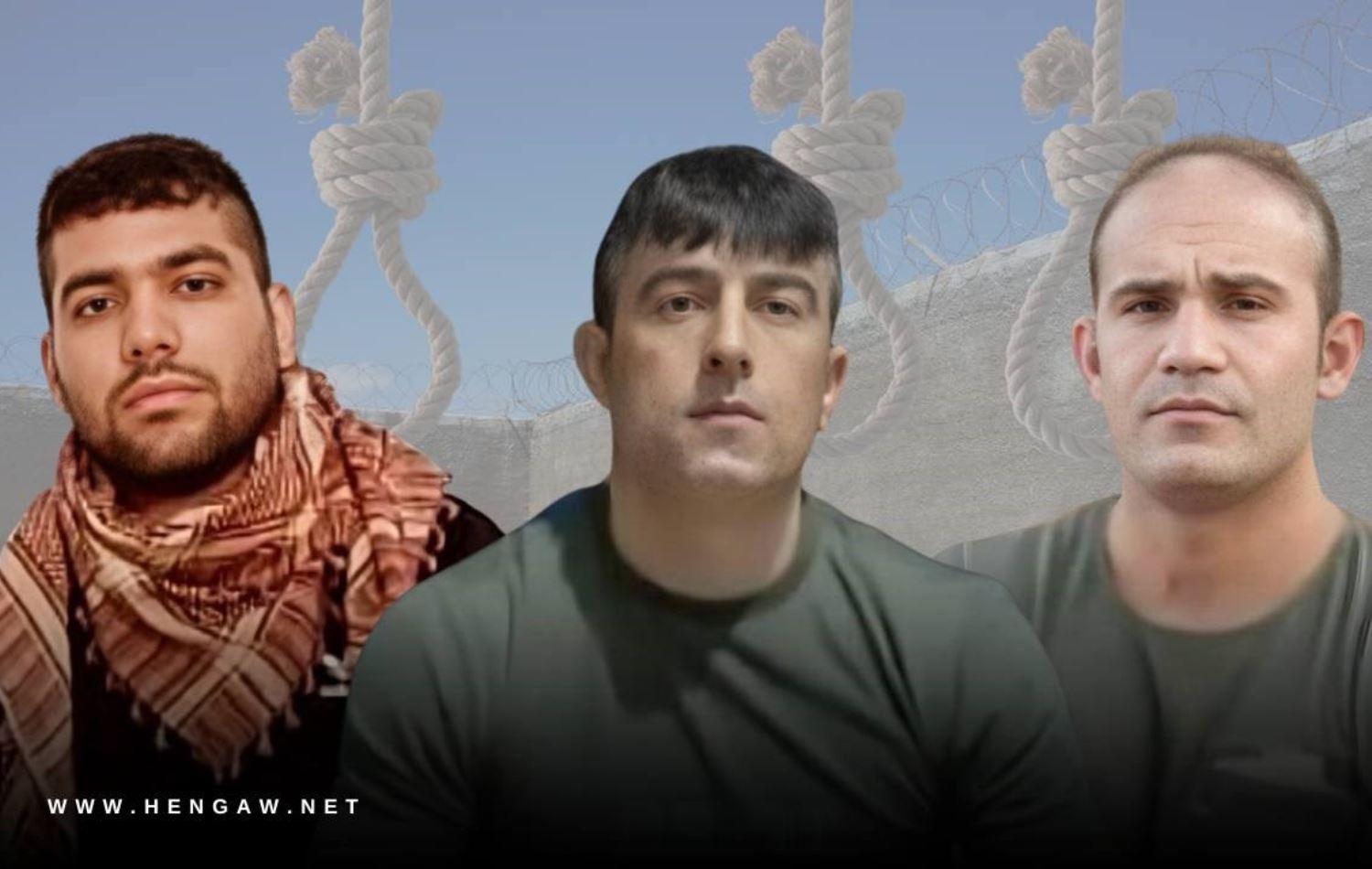 وێنەی سێ لەوانەی لەسێدارەدراون، کە لەلایەن رێکخراوی هەنگاو بڵاوکراوەتەوە 