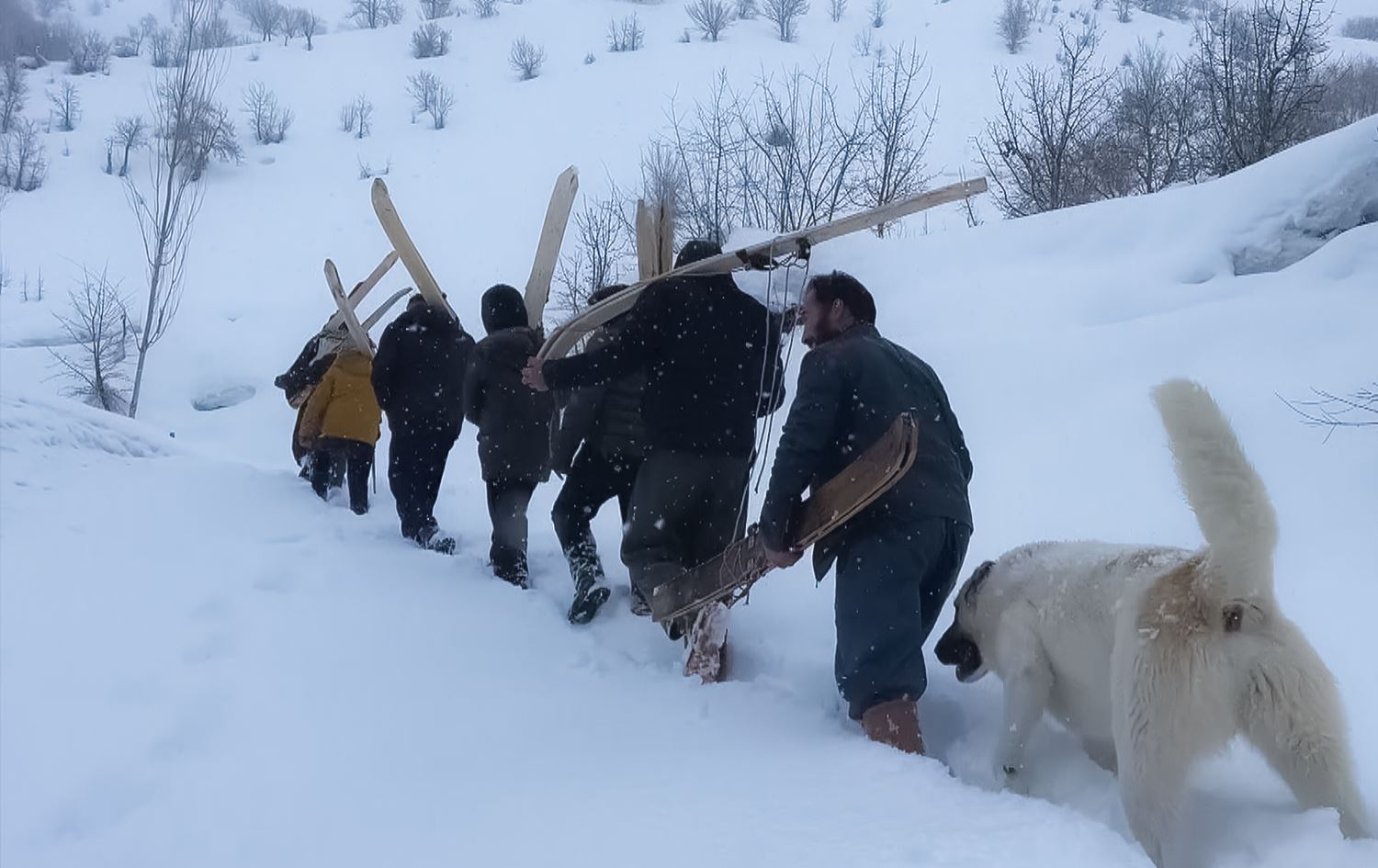 Skiing with wood; Kurdish villagers in Turkey preserve cultural heritage