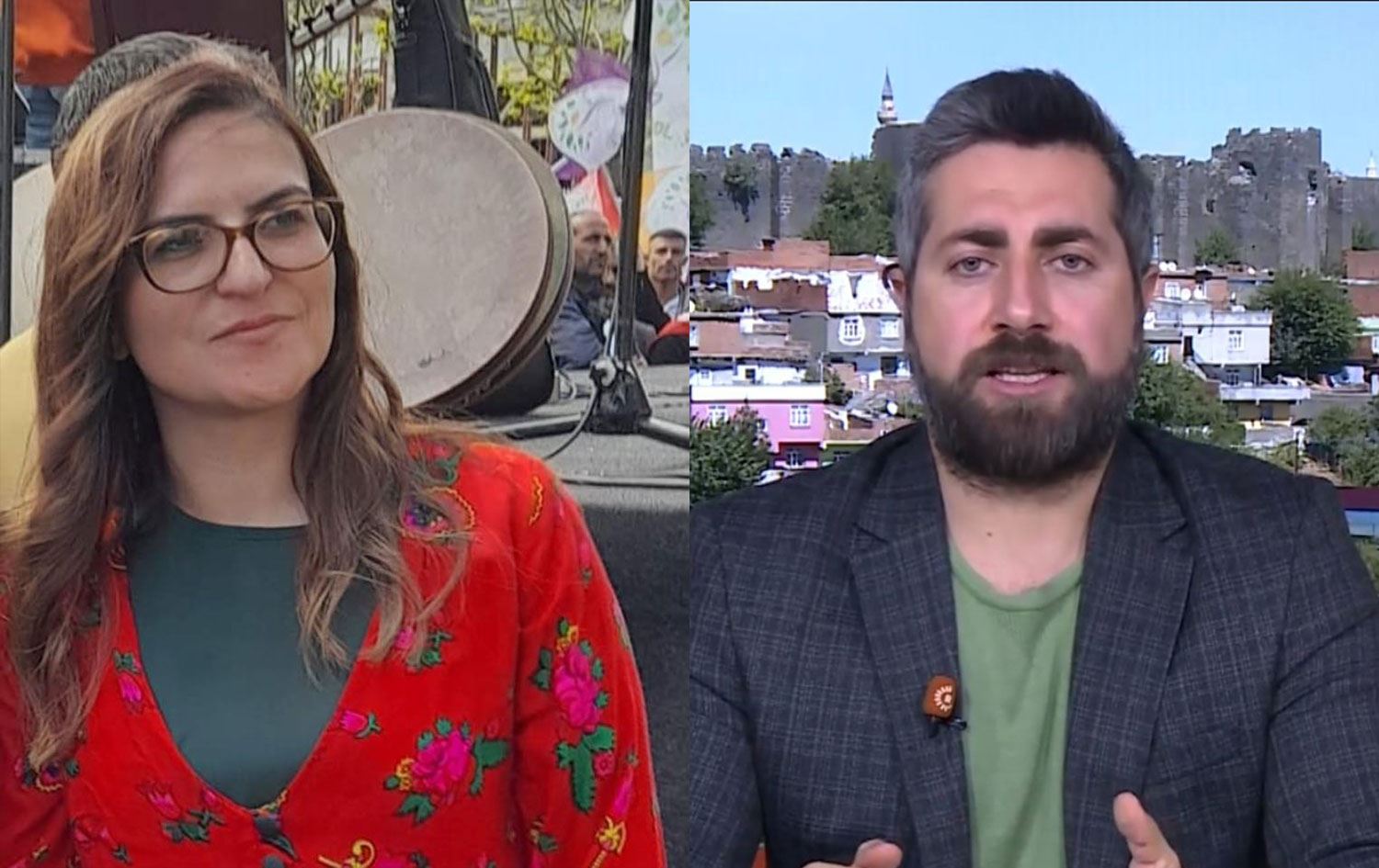 DEM Parti Dil Komisyonu Eşsözcüsü Cemile Turhallı &  HEZKURD Sözcüsü Barij Celali