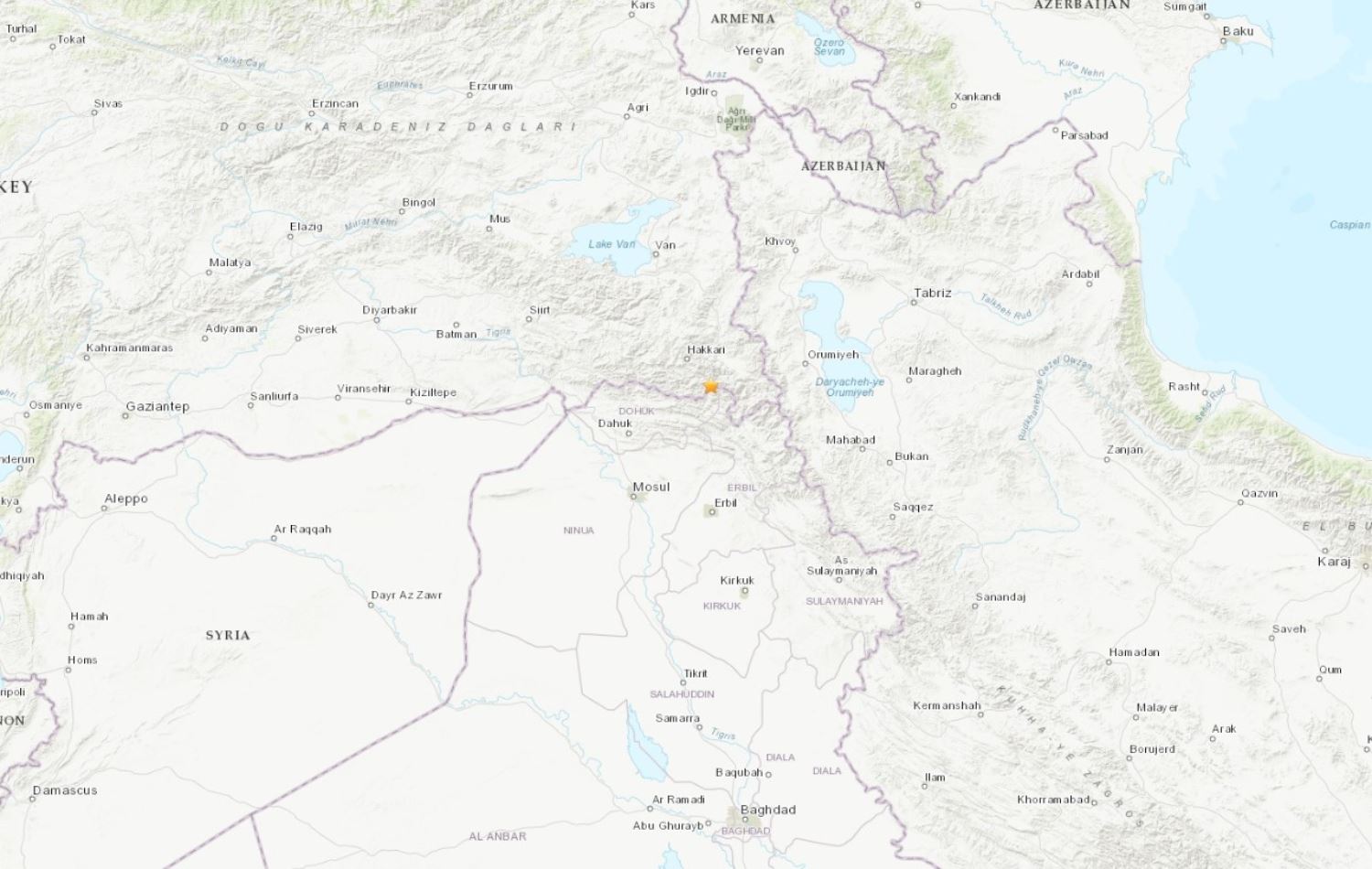 بوومەلەرزەکە لە سنووری شارۆچكەی گەڤەر روویداوە  