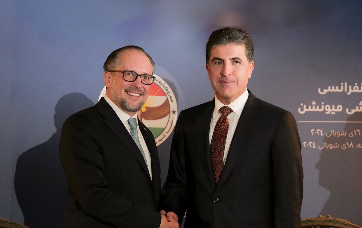 Nêçîrvan Barzanî û Alexander Schallenberg / Wêne: Serokatiya Herêma Kurdistanê