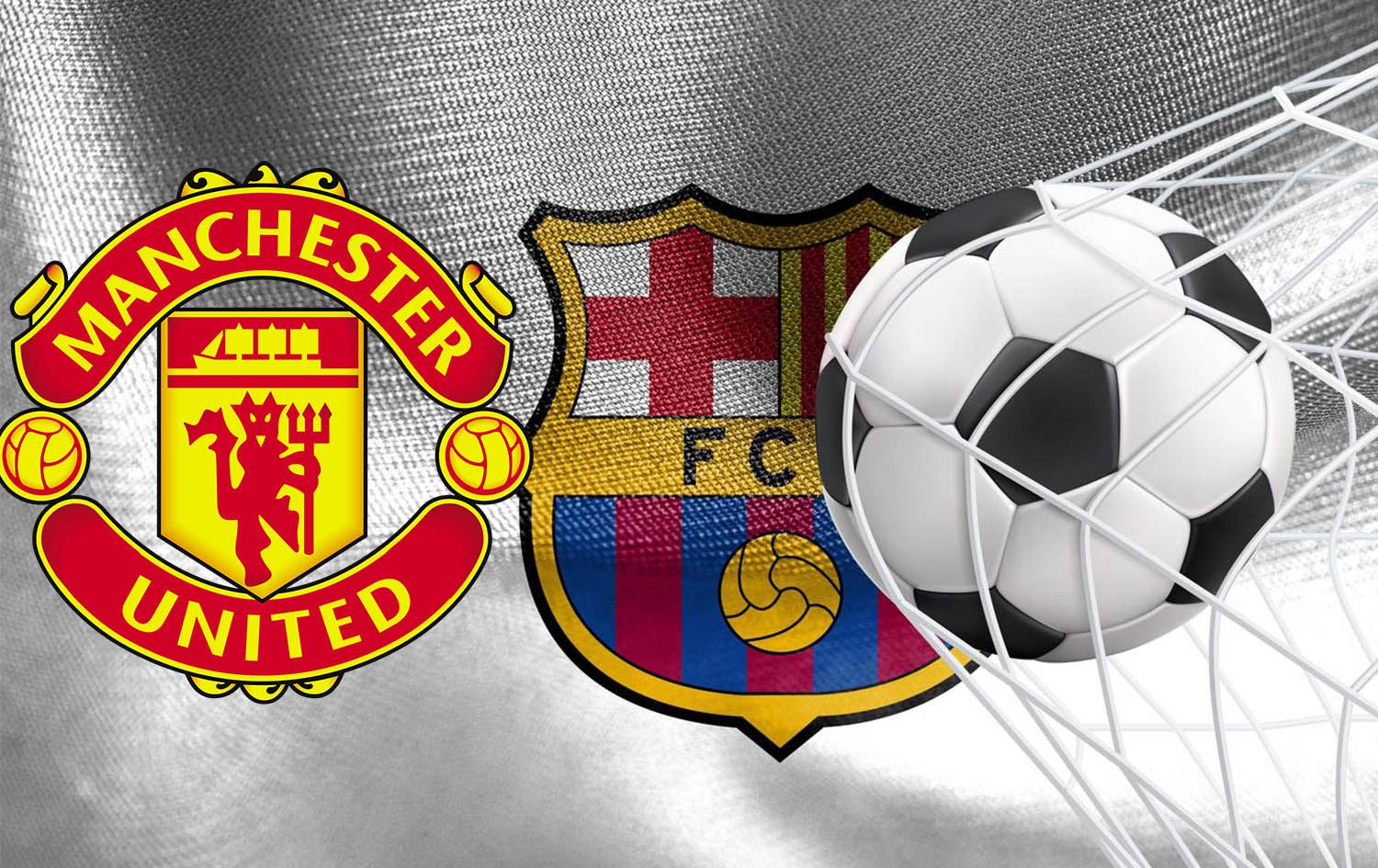 لۆگۆی بارسێلۆنا و مانچێستەر یونایتد