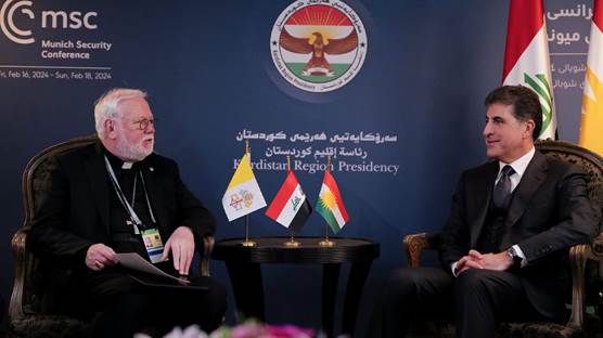اجتماع رئيس إقليم كوردستان ووزير خارجية الفاتيكان في ميونخ