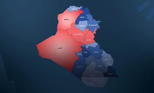 خريطة العراق وفيها اقليم السنة